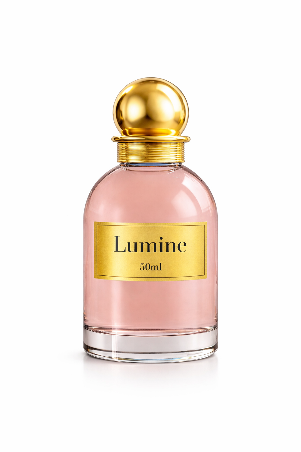 Lumine Neroli & Sandalwood 50ml perfume bottle on a pure white background.