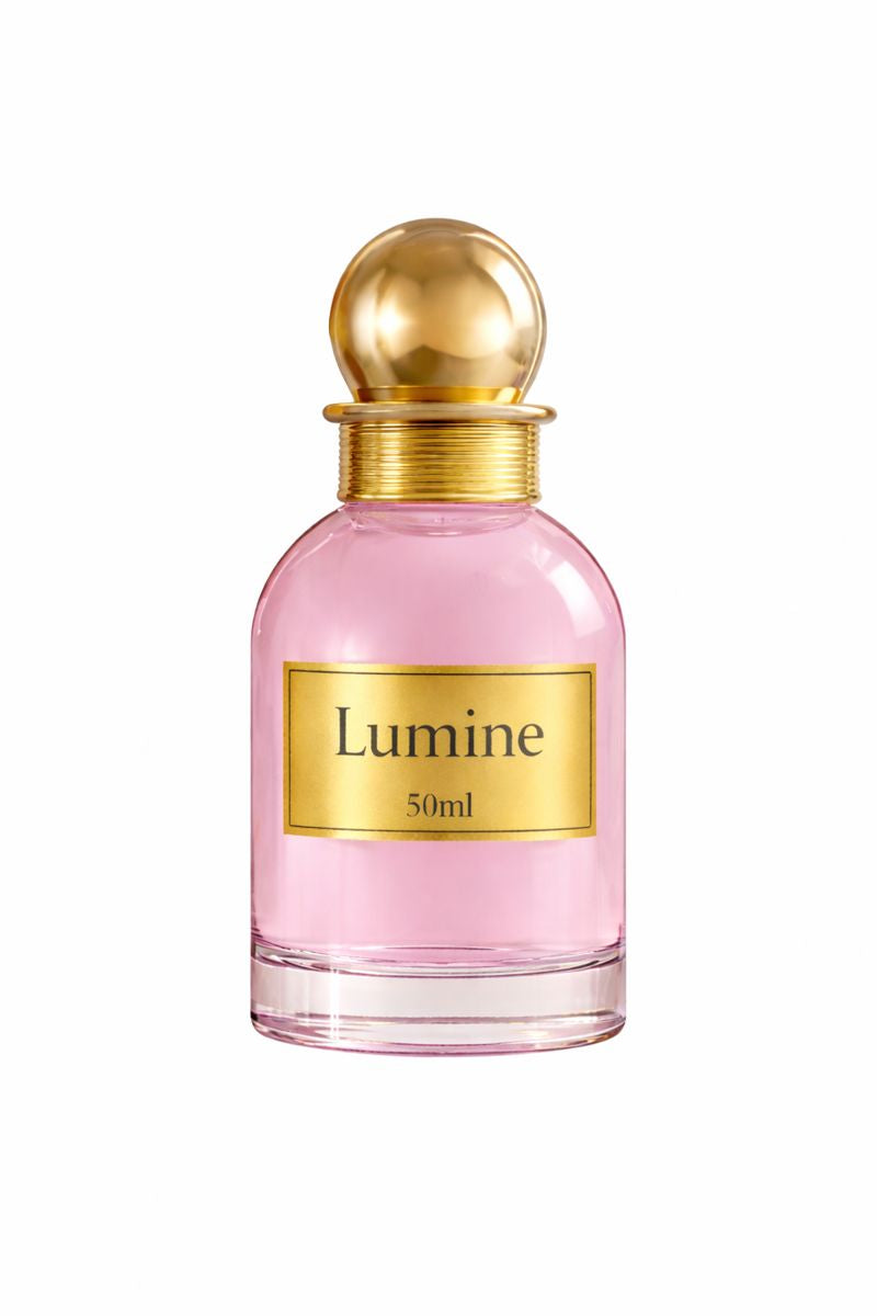 Lumine Blackberry & Oakmoss 50ml perfume bottle on a pure white background.