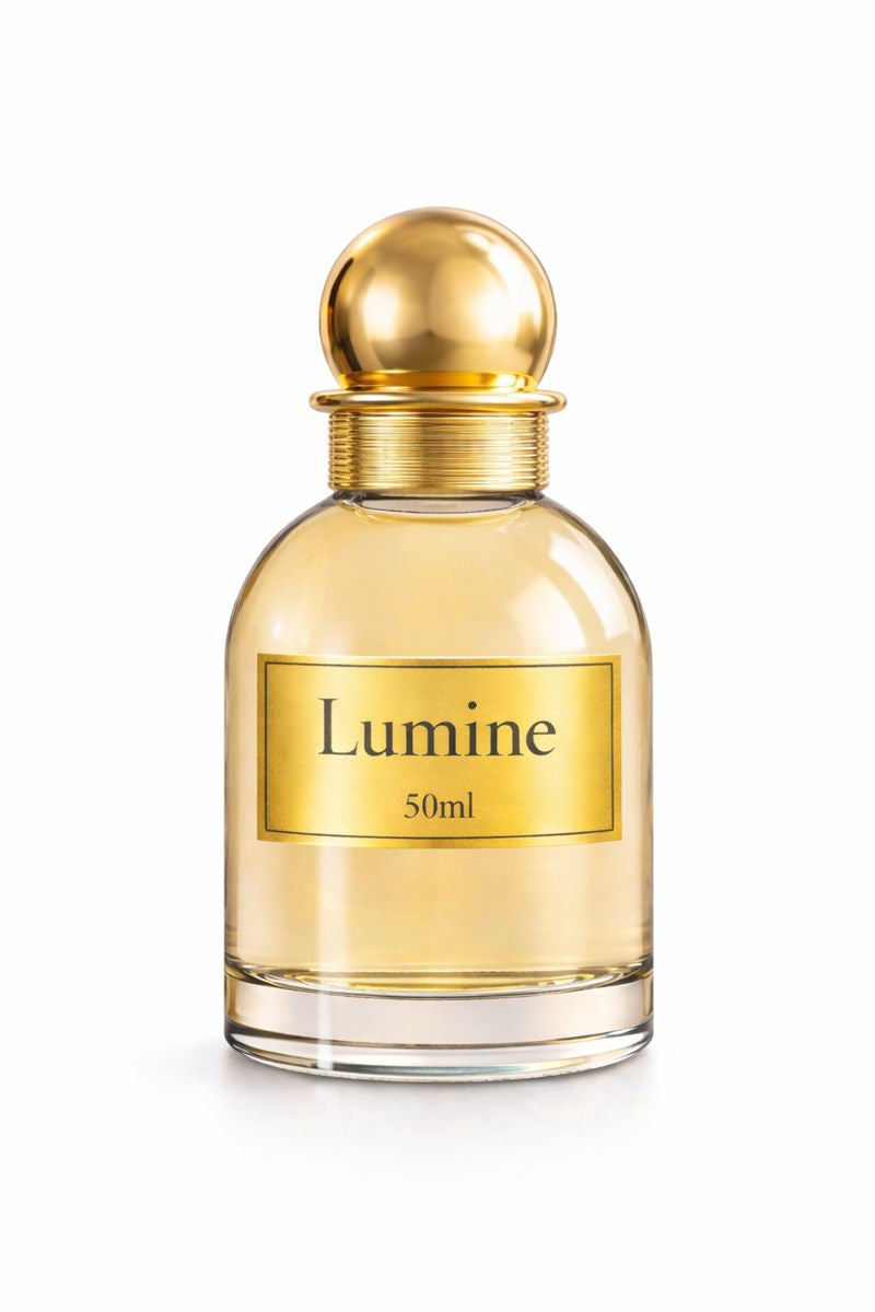 Lumine Lavender & Orange Blossom 50ml perfume bottle on a pure white background.
